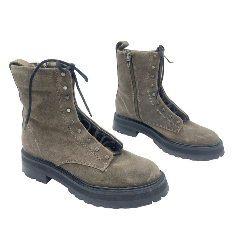 DOLCE VITA women's gray-ish leather combat boots - SIZE 8